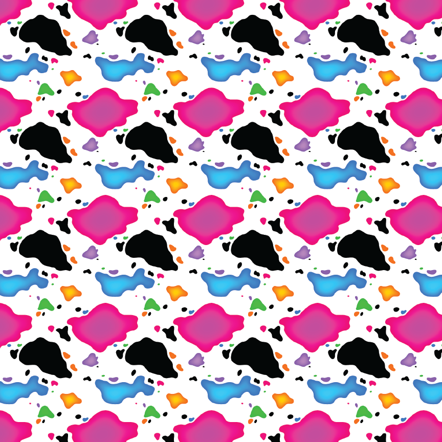 Rainbow Cow Pattern Acrylic Sheets - CMB Pattern Acrylic
